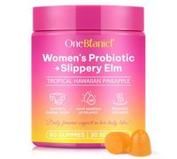 Feminine Probiotics Gummies for Women,Vaginal Probiotics Gummies for PH Balance,Odor Control,Flora & Gut Health,Digestive & Immune Support with with Slippery Elm Lactobacillus & Prebiotics,60 Gummies