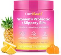 Feminine Probiotics Gummies,Vaginal Women Probiotic,Feminine Balance pH Gummies for Healthy Odor,Improve Immune,Support Vaginal Health,with Slippery Elm(60 Gummies)