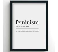 Feminism Definition Wall Art | Framed or Prints Available | Empowerment Poster for Bedroom, Office or Uni Dorm | International Women’s Day Gift | Feminist Girl Power Woman Mum Auntie Sister
