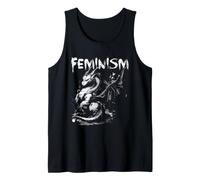 Feminism Dragon Fantasy Creature Feminist Statement Art Tank Top