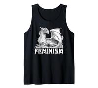 Feminism Dragon Fantasy Creature Feminist Statement Art Tank Top