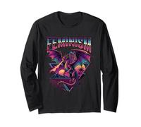 Feminism Dragon Fantasy Retro Wave Feminist Long Sleeve T-Shirt