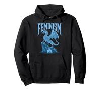 Feminism Frost Ice Dragon Fantasy Strong Women Empowerment Pullover Hoodie