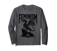 Feminism Gothic Dragon Dark Fantasy Empowerment Strength Long Sleeve T-Shirt