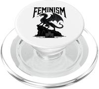 Feminism Gothic Dragon Dark Fantasy Empowerment Strength PopSockets PopGrip for MagSafe