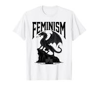 Feminism Gothic Dragon Dark Fantasy Empowerment Strength T-Shirt