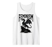 Feminism Gothic Dragon Dark Fantasy Empowerment Strength Tank Top