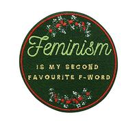Feminism is My Second Favorite F-Word Iron-On Patch | Flower Iron on Patches, Girl Power Patch, Flowers Embroidery Patch, ironable Patch, Badges Finally Home