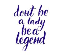 Feminism Lettering Quote Inspirational Calligraphy Engraving Stickers 38x51.6cm Art Mural Painting DarkBlue