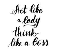 Feminism Lettering Quote Inspirational Calligraphy Engraving Stickers 42x44cm Personalized Customization Black