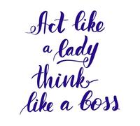 Feminism Lettering Quote Inspirational Calligraphy Engraving Stickers 67.2x70.4cm Art Decoration DarkBlue