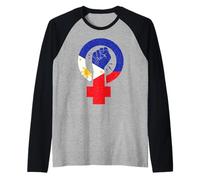 Feminism Philippines Flag Raglan Baseball Tee