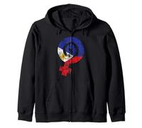 Feminism Philippines Flag Zip Hoodie