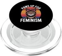 Feminism Retro Cat Feminist Power PopSockets PopGrip for MagSafe