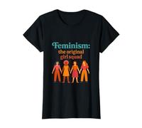 Feminism The Original Girl Squad Retro Serif Design T-Shirt