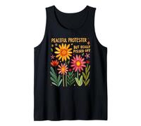 Feminist Activist Peaceful Protest Anti-Trump Boho Floral Tank Top