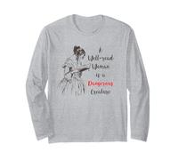 Feminist Bookish Well Read Woman Regency Era Book Lover Long Sleeve T-Shirt