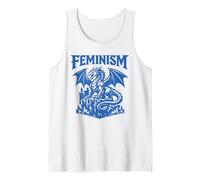 Feminist Dragon Feminism Fantasy Empowerment Graphic Design Tank Top
