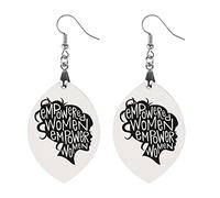 Feminist Empowered Women Dangle Earrings Fashion Printed Pattern Design Personalised Jewellery Wedding Birthday Gifts