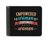 Feminist Empowered Women Men's Bifold Wallet Slim Cash Card Holder Leather Purse