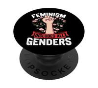 Feminist Fist Feminism Includes All Genders PopSockets Adhesive PopGrip