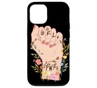 Feminist Floral Raised Fist Empowerment Graphic Case for iPhone 12/12 Pro