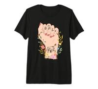 Feminist Floral Raised Fist Empowerment Graphic Premium T-Shirt