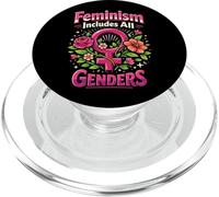 Feminist Flower Floral Feminism Includes All Genders PopSockets PopGrip for MagSafe