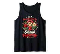 Feminist Flower Floral Fist It's A Beautiful Day to Smash Tank Top