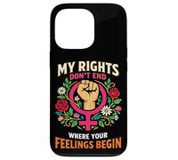Feminist Flower Floral Fist My Rights Don't End Where Your Case for iPhone 13 Pro