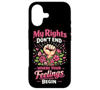 Feminist Flower Floral Fist My Rights Don't End Where Your Case for iPhone 17