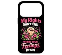Feminist Flower Floral Fist My Rights Don't End Where Your Case for iPhone 17 Pro
