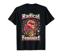 Feminist Flower Floral Fist Radical Feminist T-Shirt