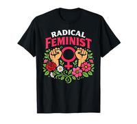 Feminist Flower Floral Fist Radical Feminist T-Shirt
