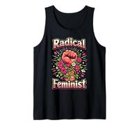 Feminist Flower Floral Fist Radical Feminist Tank Top
