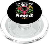 Feminist Flower Floral Nevertheless She Persisted PopSockets PopGrip for MagSafe