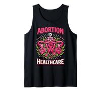Feminist Flower Floral Uterus Abortion is Healthcare Tank Top