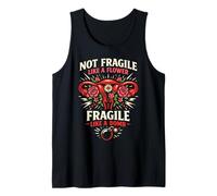 Feminist Flower Floral Uterus Not Fragile Like A Flower Tank Top