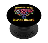 Feminist Flower Floral Uterus Reproductive Rights Are Human PopSockets Adhesive PopGrip