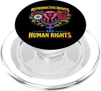 Feminist Flower Floral Uterus Reproductive Rights Are Human PopSockets PopGrip for MagSafe