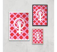 Feminist Girl Power Woo Giclee Art Print - A4 - Print Only