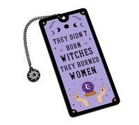 Feminist Halloween Bookmarks for Women, Spooky Gifts for Book Lovers Girlfriend Her, Spooky Gothic Gifts Witchy Metal, Boo Basket Stuffers for Girl Women Dark Romance Accessories Halloween Bookmark