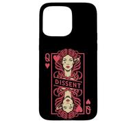 Feminist Medusa Queen Of Hearts Dissent Vintage Playing Card Case for iPhone 15 Pro Max