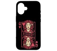 Feminist Medusa Queen Of Hearts Dissent Vintage Playing Card Case for iPhone 16