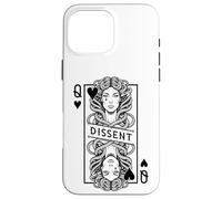 Feminist Medusa Queen Of Hearts Dissent Vintage Playing Card Case for iPhone 16 Pro Max