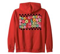Feminist Pro Choice Love Science Women Feminism Groovy Zip Hoodie