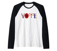 Feminist Rainbow LGBTQ+ Pro-Choice and Solidarity Statement Raglan Baseball Tee
