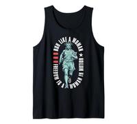 Feminist Runner Run Like A Woman Statue of Liberty Running Tank Top