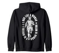 Feminist Runner Run Like A Woman Statue Of Liberty Running Zip Hoodie