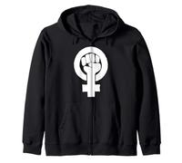Feminist Symbol Equal Rights Zip Hoodie